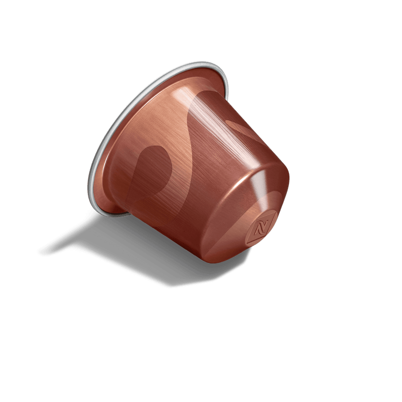 Detalle de la cápsula de café Nocciola Nespresso: textura y diseño premium