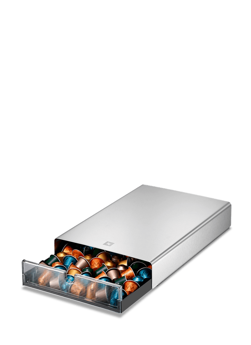Vista-alternativa-del-dispensador-de-capsulas-Nespresso-Drawer-mostrando-su-capacidad-interior